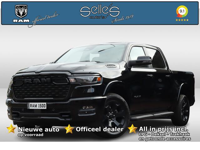 Dodge 1500 Ram 2025 3.0L HURRICANE BIGHORN NIGHT | OP VOORRAAD | NIEUW | Lederen Bekleding | LPG in of onderbouw | Deksel | Panoramadak