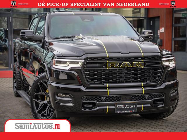 Dodge 1500 Ram Limited Night High Output 540HP 706Nm | Massage + Full Option | De Meest Luxe en Volle Pick-Up in zijn Klasse | Comfortabele Dubbele Cabine met Royale 5 Zitplaatsen | BPM vrij | Nu Leverbaar uit Voorraad | Voorraad Nr 2329 - 5135