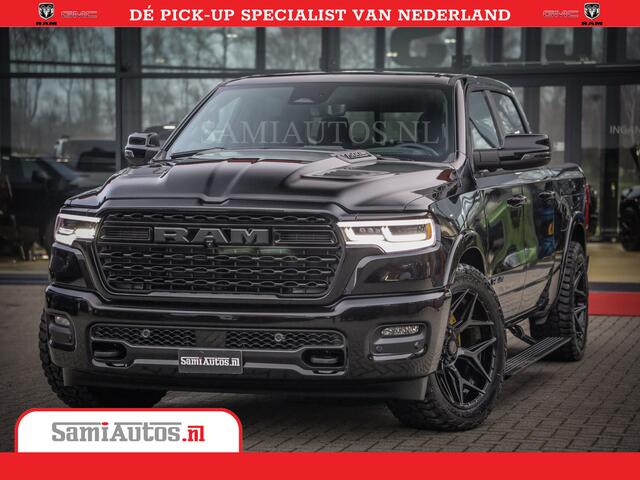 Dodge 1500 Ram Limited Night High Output 540HP 706Nm | Massage + Full Option | De Meest Luxe en Volle Pick-Up in zijn Klasse | Comfortabele Dubbele Cabine met Royale 5 Zitplaatsen | BPM vrij | Nu Leverbaar uit Voorraad | Voorraad Nr 2349 - 5159