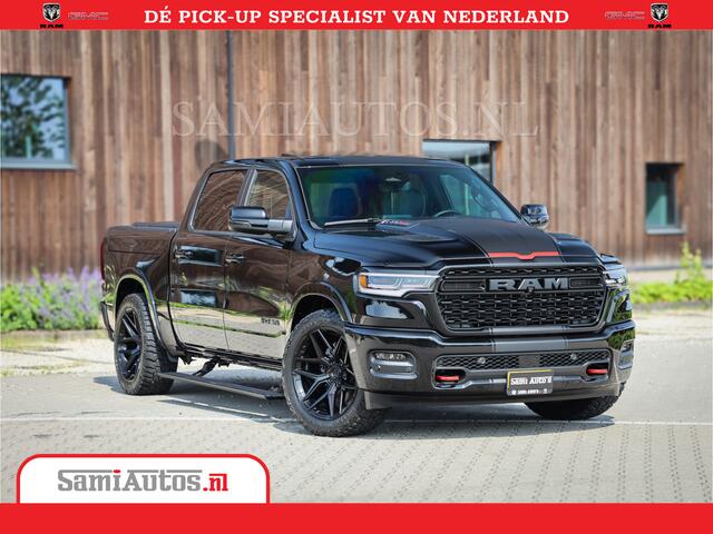 Dodge 1500 Ram Limited Night High Output 540HP 706Nm | Massage + Full Option | De Meest Luxe en Volle Pick-Up in zijn Klasse | Comfortabele Dubbele Cabine met Royale 5 Zitplaatsen | BPM vrij | Nu Leverbaar uit Voorraad | Voorraad Nr 2331 - 5133