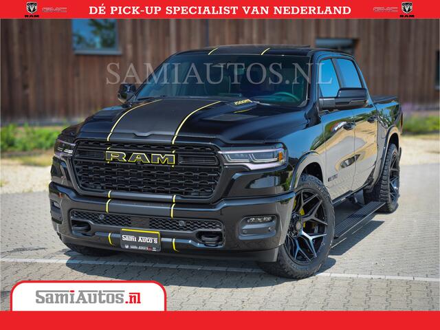 Dodge 1500 Ram Limited Night High Output 540HP 706Nm | Massage + Full Option | De Meest Luxe en Volle Pick-Up in zijn Klasse | Comfortabele Dubbele Cabine met Royale 5 Zitplaatsen | BPM vrij | Nu Leverbaar uit Voorraad | Voorraad Nr 2356 - 0990