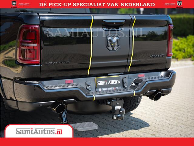 Dodge 1500 Ram Limited Night High Output 540HP 706Nm | Massage + Full Option | De Meest Luxe en Volle Pick-Up in zijn Klasse | Comfortabele Dubbele Cabine met Royale 5 Zitplaatsen | BPM vrij | Nu Leverbaar uit Voorraad | Voorraad Nr 2356 - 0990