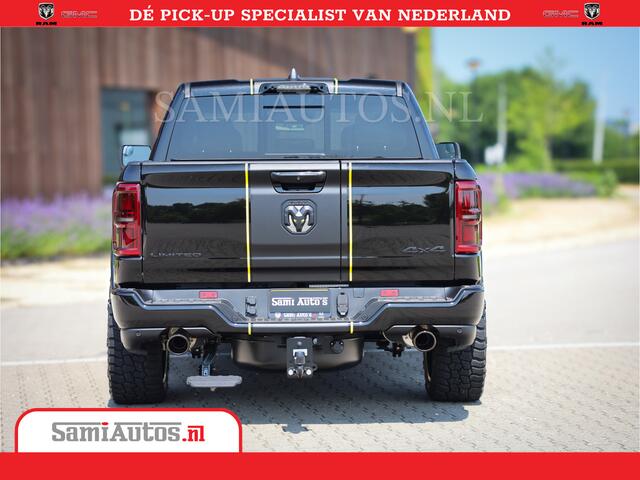 Dodge 1500 Ram Limited Night High Output 540HP 706Nm | Massage + Full Option | De Meest Luxe en Volle Pick-Up in zijn Klasse | Comfortabele Dubbele Cabine met Royale 5 Zitplaatsen | BPM vrij | Nu Leverbaar uit Voorraad | Voorraad Nr 2356 - 0990