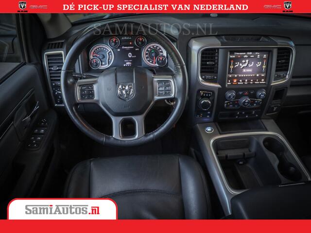 Dodge 1500 Ram BLACK SLT 5.7 HEMI V8 402PK | Morimoto Led | Top Conditie | Eerste Eigenaar | Diamond Black | Comfortabele Dubbele Cabine DC met Royale 5 Zitplaatsen |