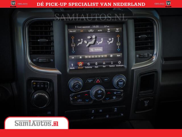 Dodge 1500 Ram BLACK SLT 5.7 HEMI V8 402PK | Morimoto Led | Top Conditie | Eerste Eigenaar | Diamond Black | Comfortabele Dubbele Cabine DC met Royale 5 Zitplaatsen |