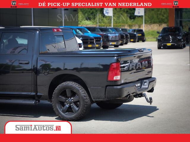 Dodge 1500 Ram BLACK SLT 5.7 HEMI V8 402PK | Morimoto Led | Top Conditie | Eerste Eigenaar | Diamond Black | Comfortabele Dubbele Cabine DC met Royale 5 Zitplaatsen |