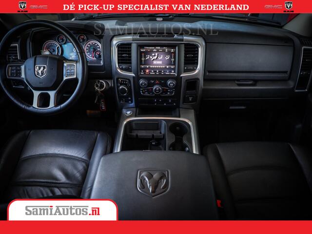 Dodge 1500 Ram BLACK SLT 5.7 HEMI V8 402PK | Morimoto Led | Top Conditie | Eerste Eigenaar | Diamond Black | Comfortabele Dubbele Cabine DC met Royale 5 Zitplaatsen |