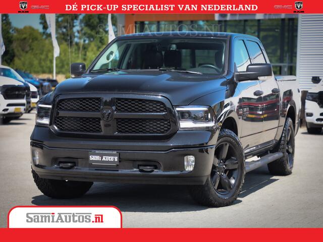 Dodge 1500 Ram BLACK SLT 5.7 HEMI V8 402PK | Morimoto Led | Top Conditie | Eerste Eigenaar | Diamond Black | Comfortabele Dubbele Cabine DC met Royale 5 Zitplaatsen |