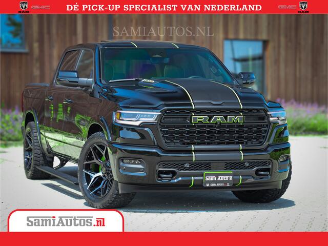 Dodge 1500 Ram Limited Night High Output 540HP 706Nm | Massage + Full Option | De Meest Luxe en Volle Pick-Up in zijn Klasse | Comfortabele Dubbele Cabine met Royale 5 Zitplaatsen | BPM vrij | Nu Leverbaar uit Voorraad | Voorraad Nr 2357 - 5182