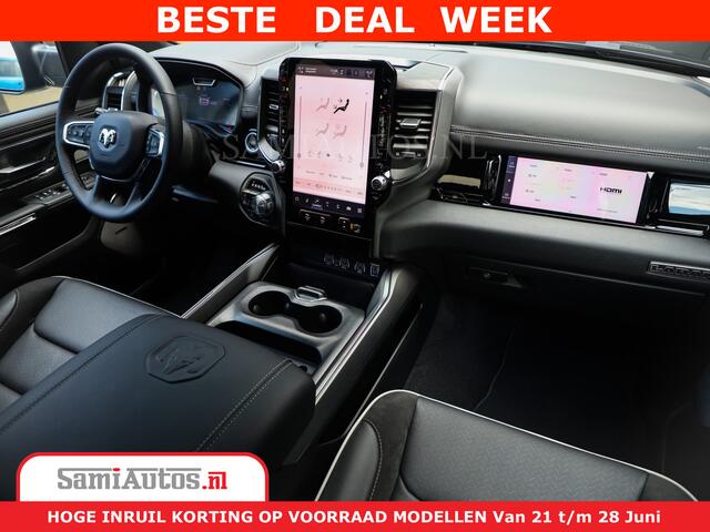 Dodge 1500 RAM Night Premium | Full Option | De Meest Luxe Pick-Up in zijn Klasse | Comfortabele Dubbele Cabine met Royale 5 Zitplaatsen | BPM vrij | Nu Leverbaar uit Voorraad | Voorraad Nr 2285 - 7648