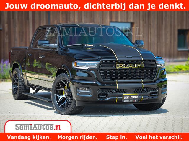 Dodge 1500 Ram Limited Night High Output 540HP 706Nm | Massage + Full Option | De Meest Luxe en Volle Pick-Up in zijn Klasse | Comfortabele Dubbele Cabine met Royale 5 Zitplaatsen | BPM vrij | Nu Leverbaar uit Voorraad | Voorraad Nr 2327 - 5407
