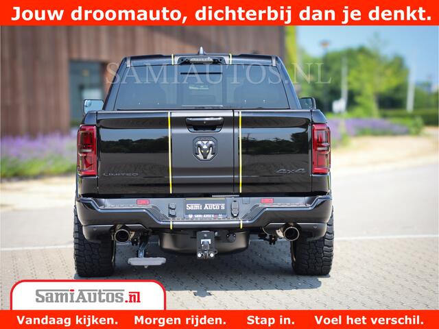 Dodge 1500 Ram Limited Night High Output 540HP 706Nm | Massage + Full Option | De Meest Luxe en Volle Pick-Up in zijn Klasse | Comfortabele Dubbele Cabine met Royale 5 Zitplaatsen | BPM vrij | Nu Leverbaar uit Voorraad | Voorraad Nr 2327 - 5407