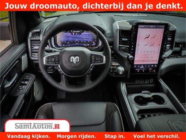 Dodge 1500 RAM Night Premium | De Meest Luxe en Volle Pick-Up in zijn Klasse | Comfortabele Dubbele Cabine met Royale 5 Zitplaatsen | BPM vrij | Nu Leverbaar uit Voorraad | Voorraad Nr 2284 - 3855