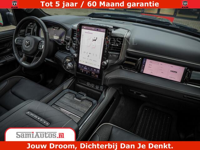 Dodge 1500 Ram Limited Night High Output 540HP 706Nm | Massage + Full Option | De Meest Luxe en Volle Pick-Up in zijn Klasse | Comfortabele Dubbele Cabine met Royale 5 Zitplaatsen | BPM vrij | Nu Leverbaar uit Voorraad | Voorraad Nr 2357 - 5182