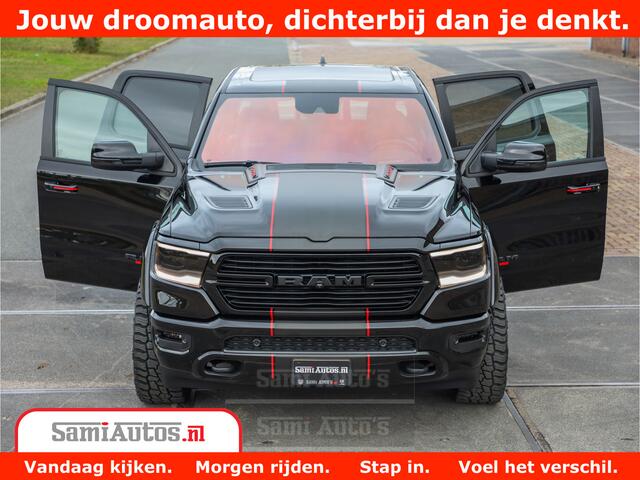 Dodge 1500 RAM GT EDITION | 5.7 HEMI V8 402PK | VIRTUAL COCKPIT | HEAD-UP | ADAPTIVE CRUISE | 360 CAMERA | TRX PACK | VOLLE UITVOERING Comfortabele Dubbele Cabine met Royale 5 Zitplaatsen | BPM vrij | Nu Leverbaar uit Voorraad | Voorraad Nr 2435