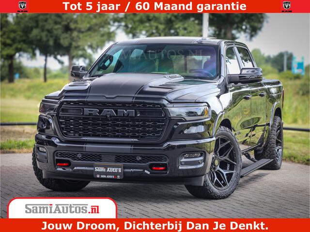 Dodge 1500 Ram Limited Night High Output 540HP 706Nm | Massage + Full Option | De Meest Luxe en Volle Pick-Up in zijn Klasse | Comfortabele Dubbele Cabine met Royale 5 Zitplaatsen | BPM vrij | Nu Leverbaar uit Voorraad | Voorraad Nr 2326 - 5169