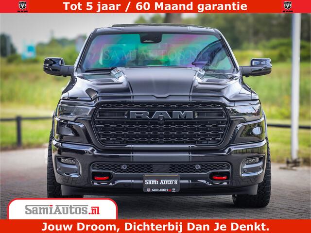Dodge 1500 Ram Limited Night High Output 540HP 706Nm | Massage + Full Option | De Meest Luxe en Volle Pick-Up in zijn Klasse | Comfortabele Dubbele Cabine met Royale 5 Zitplaatsen | BPM vrij | Nu Leverbaar uit Voorraad | Voorraad Nr 2326 - 5169