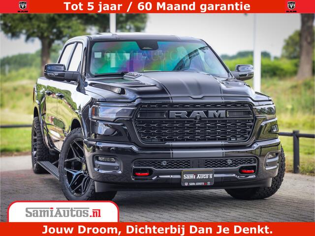 Dodge 1500 Ram Limited Night High Output 540HP 706Nm | Massage + Full Option | De Meest Luxe en Volle Pick-Up in zijn Klasse | Comfortabele Dubbele Cabine met Royale 5 Zitplaatsen | BPM vrij | Nu Leverbaar uit Voorraad | Voorraad Nr 2326 - 5169