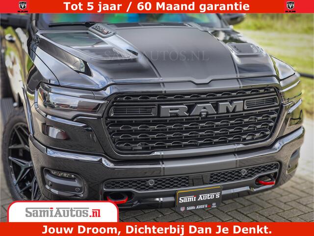 Dodge 1500 Ram Limited Night High Output 540HP 706Nm | Massage + Full Option | De Meest Luxe en Volle Pick-Up in zijn Klasse | Comfortabele Dubbele Cabine met Royale 5 Zitplaatsen | BPM vrij | Nu Leverbaar uit Voorraad | Voorraad Nr 2326 - 5169