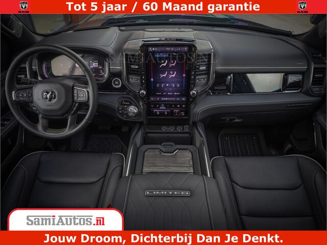 Dodge 1500 Ram Limited Night High Output 540HP 706Nm | Massage + Full Option | De Meest Luxe en Volle Pick-Up in zijn Klasse | Comfortabele Dubbele Cabine met Royale 5 Zitplaatsen | BPM vrij | Nu Leverbaar uit Voorraad | Voorraad Nr 2326 - 5169