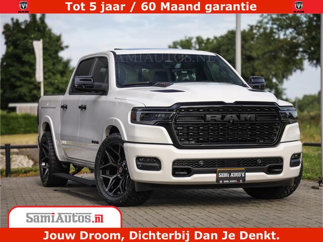 Dodge 1500 Ram 1500 Limited Night High Output 540HP 706Nm | Massage + Full Option | De Meest Luxe en Volle Pick-Up in zijn Klasse | Comfortabele Dubbele Cabine met Royale 5 Zitplaatsen | BPM vrij | Nu Leverbaar uit Voorraad | Voorraad Nr 2298 - 7479