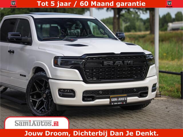 Dodge 1500 Ram 1500 Limited Night High Output 540HP 706Nm | Massage + Full Option | De Meest Luxe en Volle Pick-Up in zijn Klasse | Comfortabele Dubbele Cabine met Royale 5 Zitplaatsen | BPM vrij | Nu Leverbaar uit Voorraad | Voorraad Nr 2298 - 7479