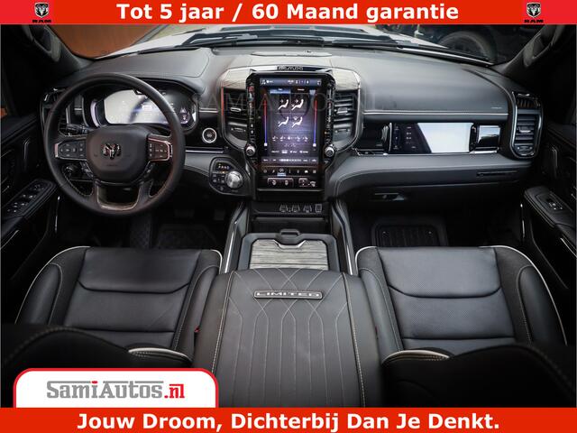 Dodge 1500 Ram 1500 Limited Night High Output 540HP 706Nm | Massage + Full Option | De Meest Luxe en Volle Pick-Up in zijn Klasse | Comfortabele Dubbele Cabine met Royale 5 Zitplaatsen | BPM vrij | Nu Leverbaar uit Voorraad | Voorraad Nr 2298 - 7479
