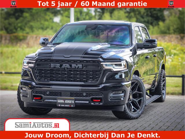 Dodge 1500 Ram Limited Night High Output 540HP 706Nm | Massage + Full Option | De Meest Luxe en Volle Pick-Up in zijn Klasse | Comfortabele Dubbele Cabine met Royale 5 Zitplaatsen | BPM vrij | Nu Leverbaar uit Voorraad | Voorraad Nr 2328 - 5157