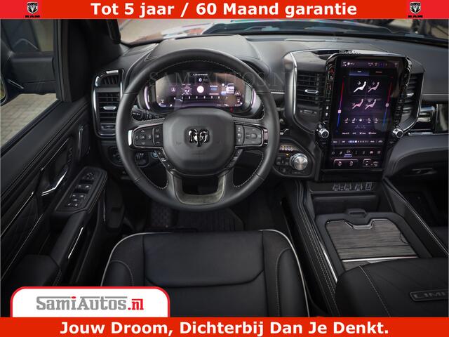 Dodge 1500 Ram Limited Night High Output 540HP 706Nm | Massage + Full Option | De Meest Luxe en Volle Pick-Up in zijn Klasse | Comfortabele Dubbele Cabine met Royale 5 Zitplaatsen | BPM vrij | Nu Leverbaar uit Voorraad | Voorraad Nr 2328 - 5157