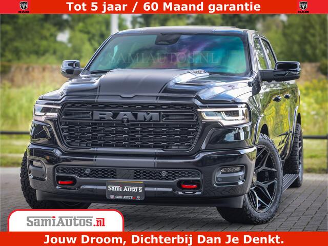 Dodge 1500 Ram Limited Night High Output 540HP 706Nm | Massage + Full Option | De Meest Luxe en Volle Pick-Up in zijn Klasse | Comfortabele Dubbele Cabine met Royale 5 Zitplaatsen | BPM vrij | Nu Leverbaar uit Voorraad | Voorraad Nr 2328 - 5157