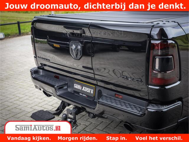 Dodge 1500 Ram LIMITED NIGHT 5.7 V8 | BLACK OPS | MULTITAILGATE | PANO | ADAPTIVE CRUISE | 360CAM | APPLE CARPLAY | PRINS LPG ONDERBOUW | LUCHTVERING | 4X4 | Comfortabele Dubbele Cabine met Royale 5 Zitplaatsen |