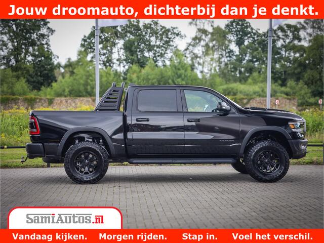 Dodge 1500 RAM REBEL TRX STYLE | BODY LIFT | RAM BAR | 4X4 | LPG | HUD HEADUP | DIGI CLUSTER | 360CAM | ADAPTIVE CRUISE | RAM BAR ROLLCOVER | Comfortabele Dubbele Cabine met Royale 5 Zitplaatsen |
