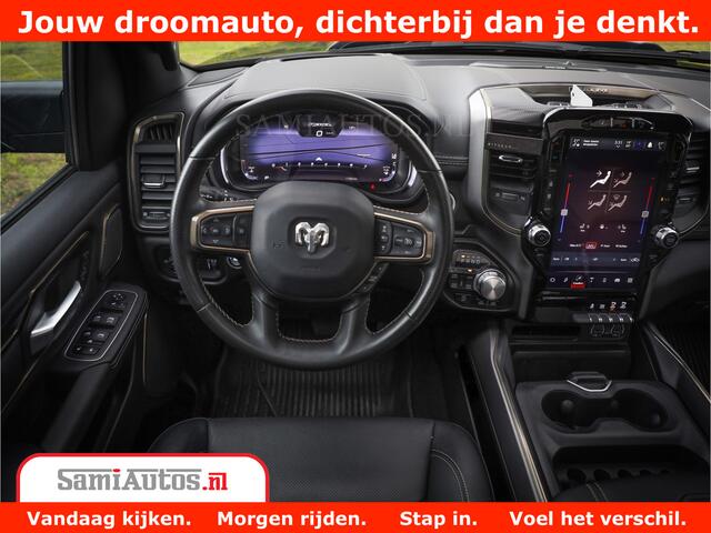 Dodge 1500 RAM REBEL TRX STYLE | BODY LIFT | RAM BAR | 4X4 | LPG | HUD HEADUP | DIGI CLUSTER | 360CAM | ADAPTIVE CRUISE | RAM BAR ROLLCOVER | Comfortabele Dubbele Cabine met Royale 5 Zitplaatsen |