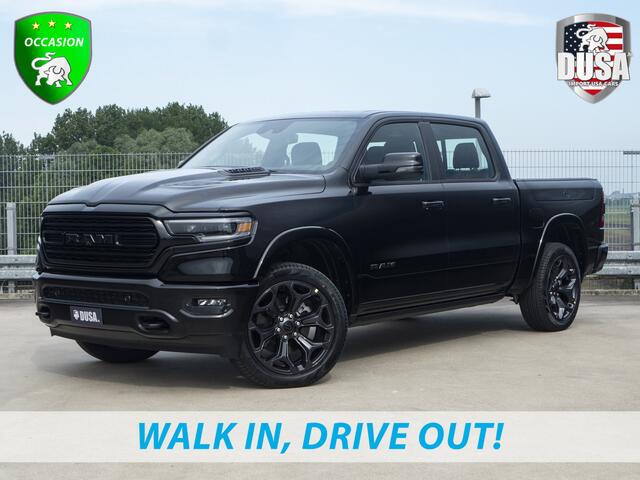Dodge 1500 Ram | | Limited 5.7 V8 HEMI E-torque | DEMO | Panoramadak | Luchtvering | RAMBOX | Digital Dash Getoonde accessoires zijn verkrijgbaar tegen meerprijs