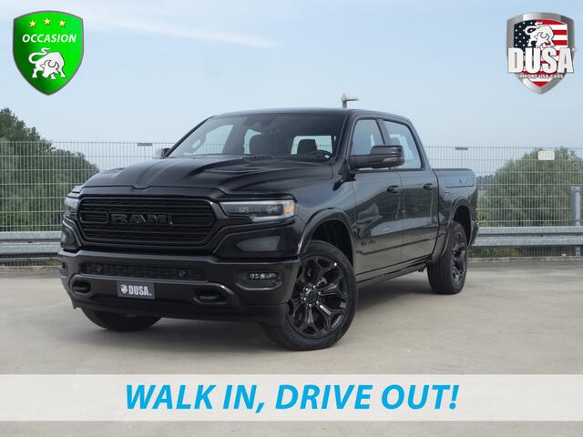 Dodge 1500 Ram | | Limited 5.7 V8 HEMI E-torque | DEMO | Panoramadak | Luchtvering | RAMBOX | Digital Dash Getoonde accessoires zijn verkrijgbaar tegen meerprijs