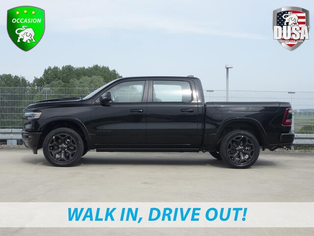 Dodge 1500 Ram | | Limited 5.7 V8 HEMI E-torque | DEMO | Panoramadak | Luchtvering | RAMBOX | Digital Dash Getoonde accessoires zijn verkrijgbaar tegen meerprijs