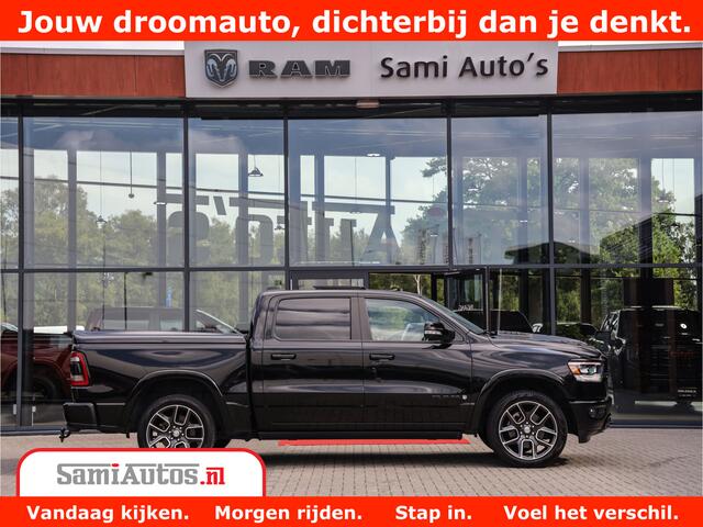 Dodge 1500 Ram LARAMIE | 5.7 V8 | 46.000KM! | PANORAMA | NIGHT EDITION | CRUISE | 200L LPG | HARMAN/KARDON | CAMERA | STOEL VENTILATIE/VERWAMING | CREWCAB | 4X4 | AUTO TREEPLANK | 3500KG |