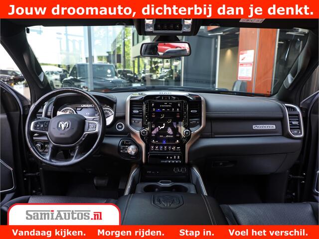Dodge 1500 Ram LARAMIE | 5.7 V8 | 46.000KM! | PANORAMA | NIGHT EDITION | CRUISE | 200L LPG | HARMAN/KARDON | CAMERA | STOEL VENTILATIE/VERWAMING | CREWCAB | 4X4 | AUTO TREEPLANK | 3500KG |