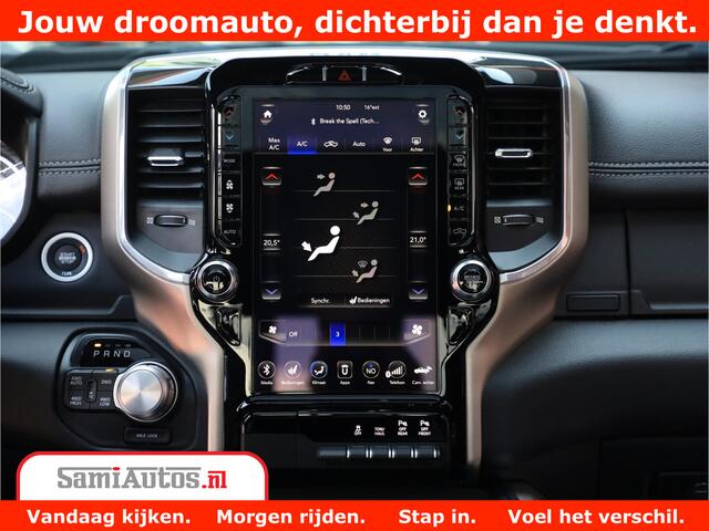 Dodge 1500 Ram LARAMIE | 5.7 V8 | 46.000KM! | PANORAMA | NIGHT EDITION | CRUISE | 200L LPG | HARMAN/KARDON | CAMERA | STOEL VENTILATIE/VERWAMING | CREWCAB | 4X4 | AUTO TREEPLANK | 3500KG |