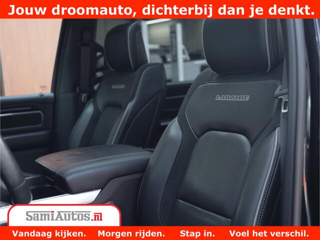 Dodge 1500 Ram LARAMIE | 5.7 V8 | 46.000KM! | PANORAMA | NIGHT EDITION | CRUISE | 200L LPG | HARMAN/KARDON | CAMERA | STOEL VENTILATIE/VERWAMING | CREWCAB | 4X4 | AUTO TREEPLANK | 3500KG |