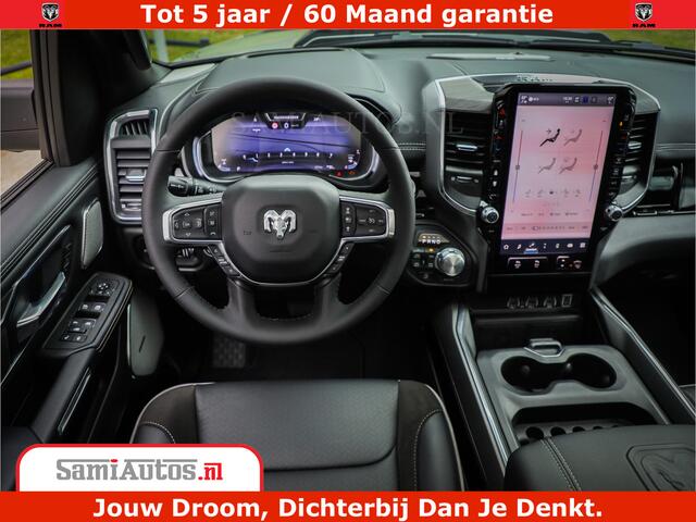 Dodge 1500 RAM Night Premium | Full Option | De Meest Luxe Pick-Up in zijn Klasse | Comfortabele Dubbele Cabine met Royale 5 Zitplaatsen | BPM vrij | Nu Leverbaar uit Voorraad | Voorraad Nr 2200 - 0886