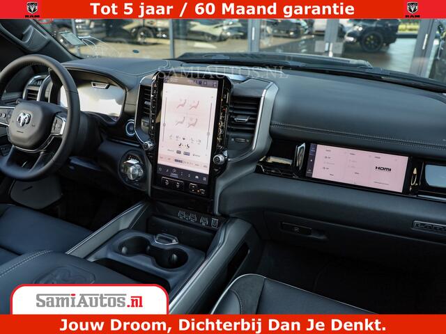 Dodge 1500 RAM Night Premium | Full Option | De Meest Luxe Pick-Up in zijn Klasse | Comfortabele Dubbele Cabine met Royale 5 Zitplaatsen | BPM vrij | Nu Leverbaar uit Voorraad | Voorraad Nr 2200 - 0886