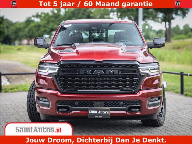 Dodge 1500 Ram Limited Night H.O 540HP 706Nm | Massage + Full Option | De Meest Luxe en Volle Pick-Up in zijn Klasse | Comfortabele Dubbele Cabine met Royale 5 Zitplaatsen | BPM vrij | Nu Leverbaar uit Voorraad | Voorraad Nr 2302 - 7425