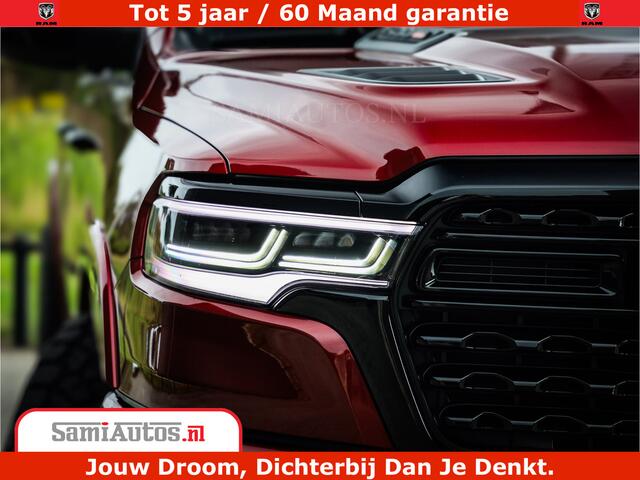 Dodge 1500 Ram Limited Night H.O 540HP 706Nm | Massage + Full Option | De Meest Luxe en Volle Pick-Up in zijn Klasse | Comfortabele Dubbele Cabine met Royale 5 Zitplaatsen | BPM vrij | Nu Leverbaar uit Voorraad | Voorraad Nr 2302 - 7425