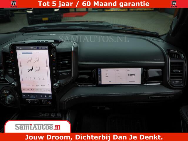 Dodge 1500 Ram Limited Night H.O 540HP 706Nm | Massage + Full Option | De Meest Luxe en Volle Pick-Up in zijn Klasse | Comfortabele Dubbele Cabine met Royale 5 Zitplaatsen | BPM vrij | Nu Leverbaar uit Voorraad | Voorraad Nr 2302 - 7425