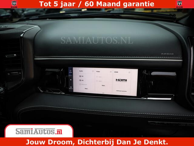 Dodge 1500 Ram Limited Night H.O 540HP 706Nm | Massage + Full Option | De Meest Luxe en Volle Pick-Up in zijn Klasse | Comfortabele Dubbele Cabine met Royale 5 Zitplaatsen | BPM vrij | Nu Leverbaar uit Voorraad | Voorraad Nr 2302 - 7425