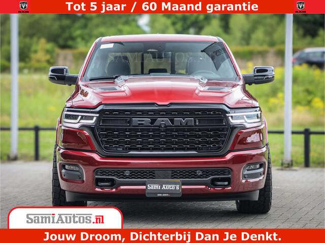 Dodge 1500 Ram Limited Night H.O 540HP 706Nm | Massage + Full Option | De Meest Luxe en Volle Pick-Up in zijn Klasse | Comfortabele Dubbele Cabine met Royale 5 Zitplaatsen | BPM vrij | Nu Leverbaar uit Voorraad | Voorraad Nr 2302 - 7425