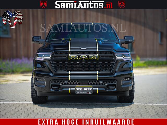 Dodge 1500 Ram Limited Night High Output 540HP 706Nm | Massage + Full Option | De Meest Luxe en Volle Pick-Up in zijn Klasse | Comfortabele Dubbele Cabine met Royale 5 Zitplaatsen | BPM vrij | Nu Leverbaar uit Voorraad | Voorraad Nr 2327 - 5407