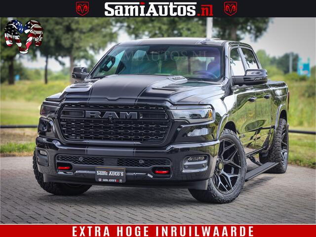 Dodge 1500 Ram Limited Night High Output 540HP 706Nm | Massage + Full Option | De Meest Luxe en Volle Pick-Up in zijn Klasse | Comfortabele Dubbele Cabine met Royale 5 Zitplaatsen | BPM vrij | Nu Leverbaar uit Voorraad | Voorraad Nr 2326 - 5169