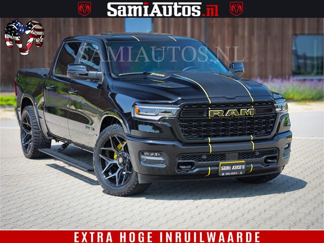 Dodge 1500 Ram Limited Night H.O 540HP 706Nm | Massage + Full Option | De Meest Luxe en Volle Pick-Up in zijn Klasse | Comfortabele Dubbele Cabine met Royale 5 Zitplaatsen | BPM vrij | Nu Leverbaar uit Voorraad | Voorraad Nr 2333 - 5129